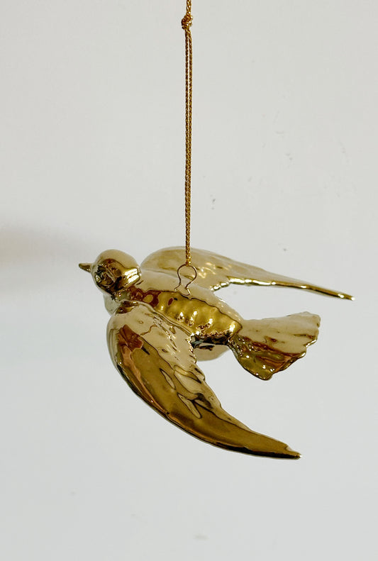 Golden Swallow Ornament