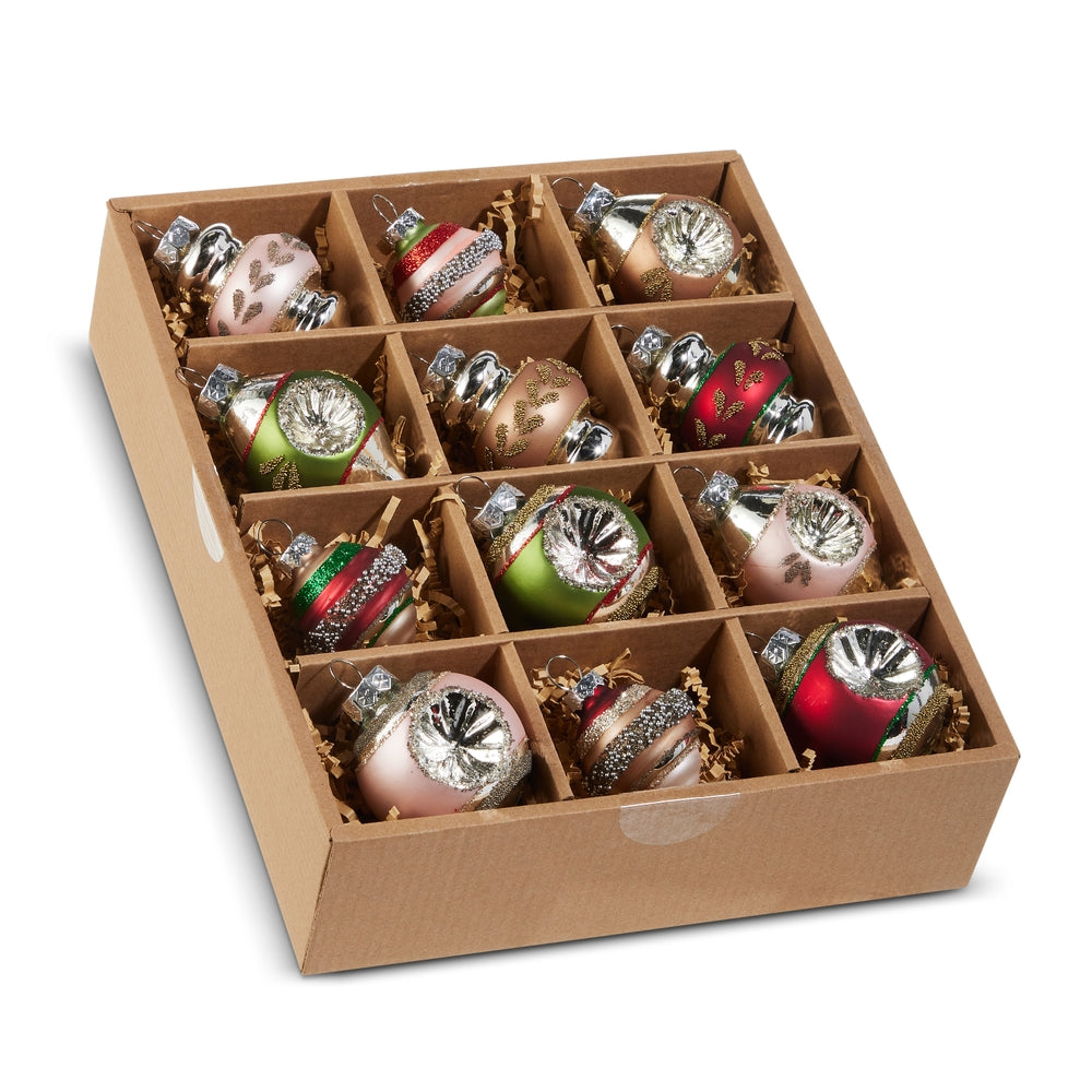 Box Of 2" Vintage Style Ornaments
