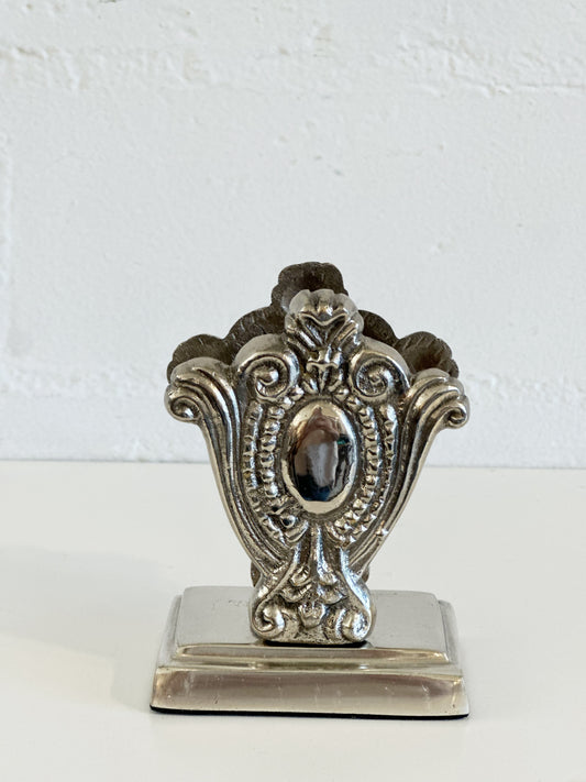 Antique Silver Style Letter / Napkin Holder