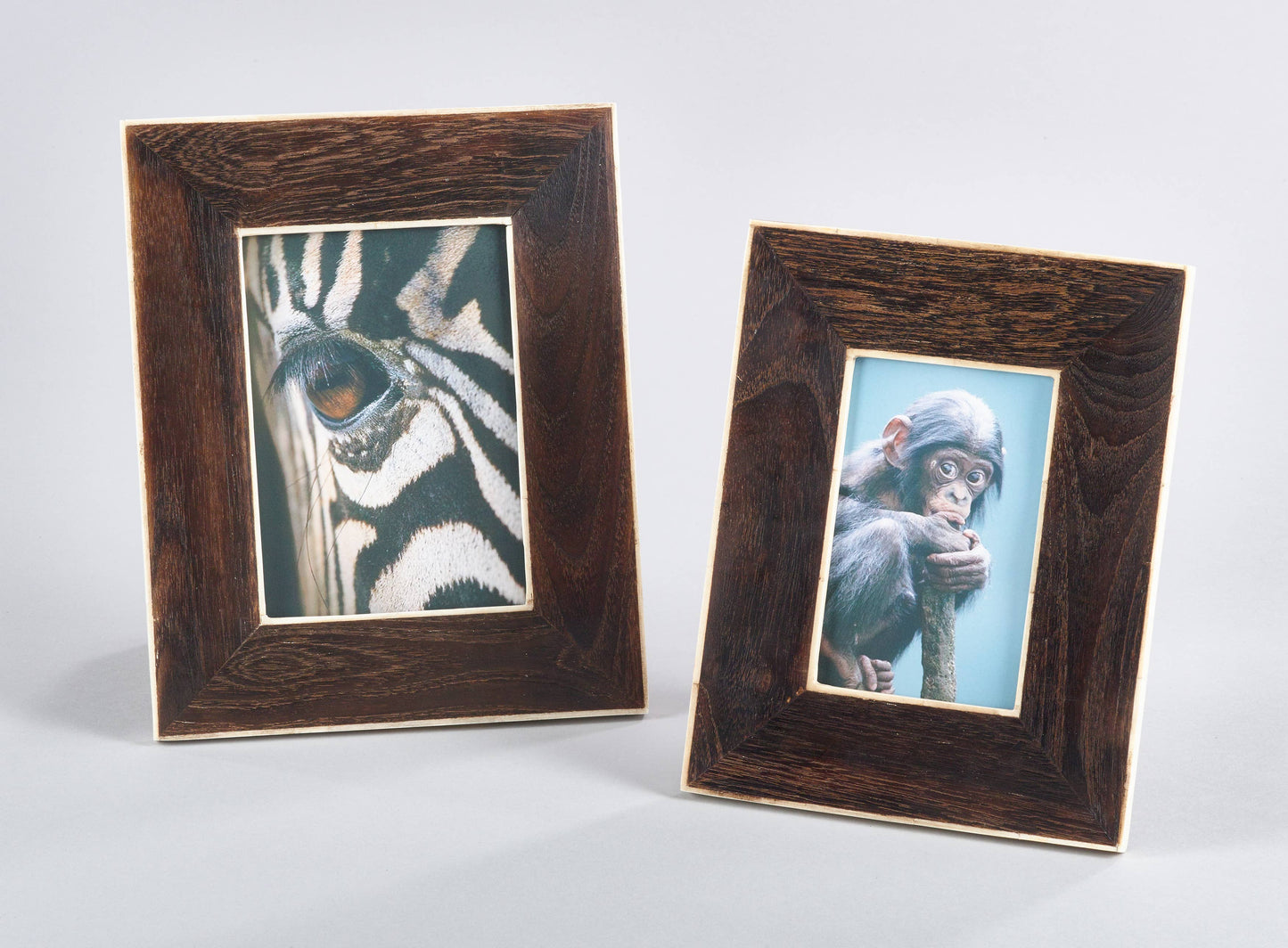 Wooden and Bone Photo Frame: Brown / 4"x6"