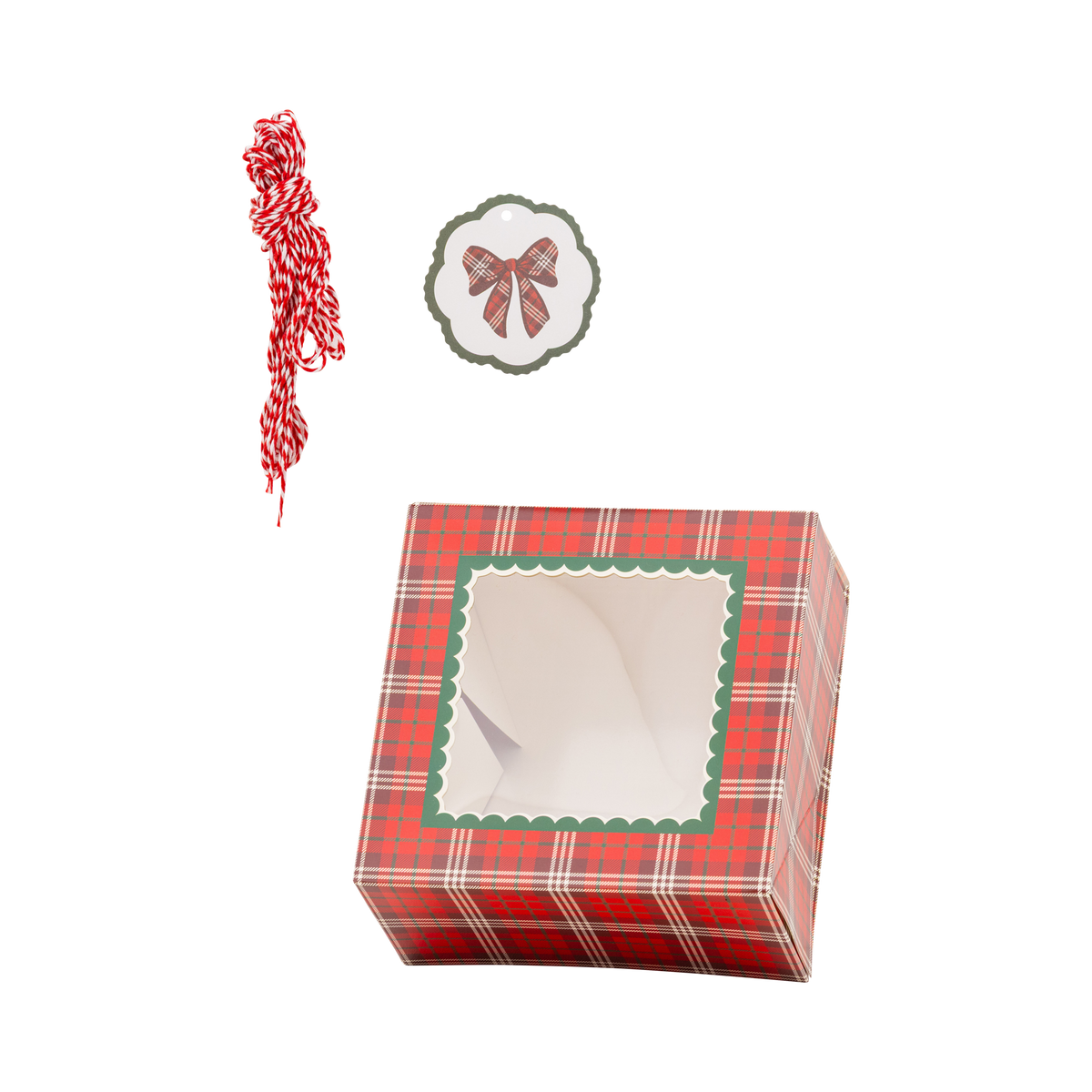 TRM1307 - Plaid Bow Cookie Boxes