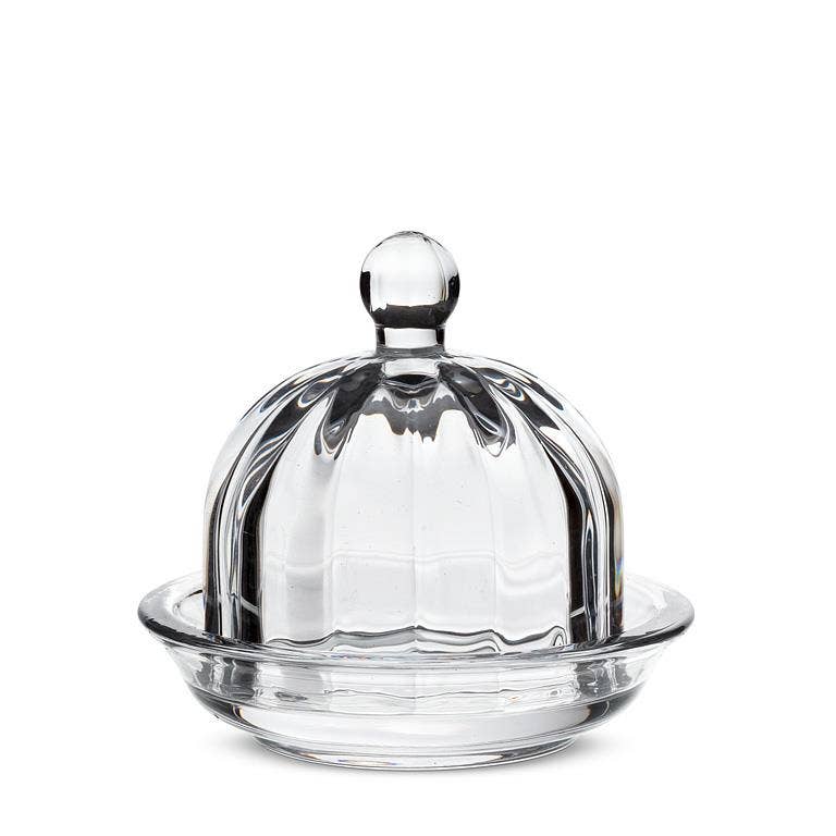 Small Optic Round Dish with Lid-2.75"H