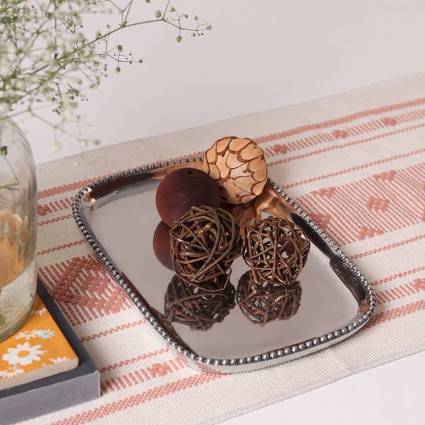 Rectangular Beaded Tray -M
