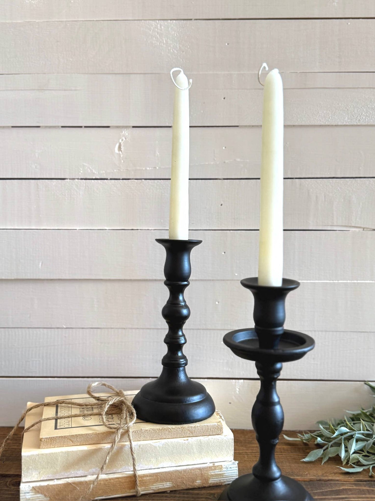 Black Empire Taper Candle Holder Small