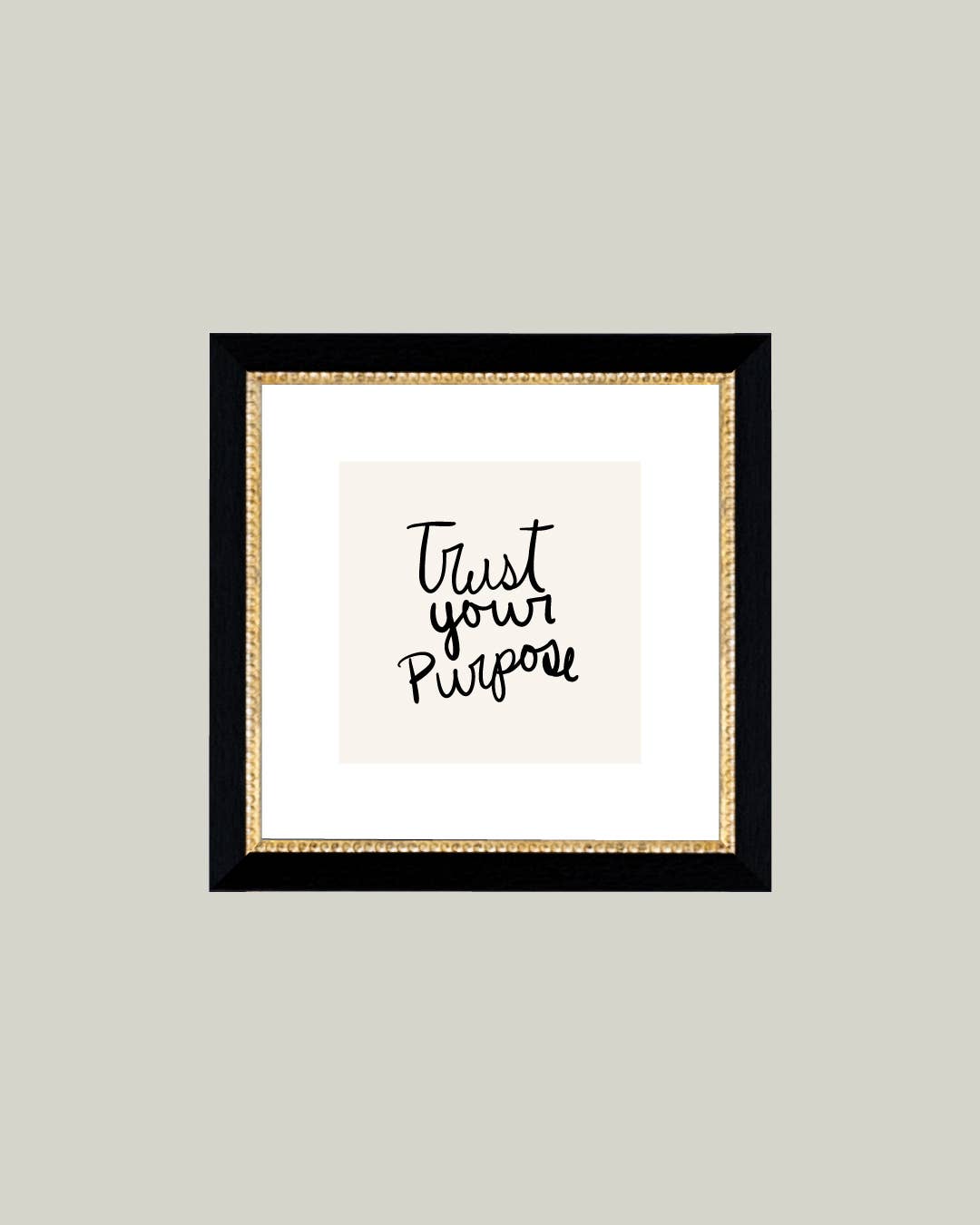 Trust Your Purpose Framed Antique Print: 8x8