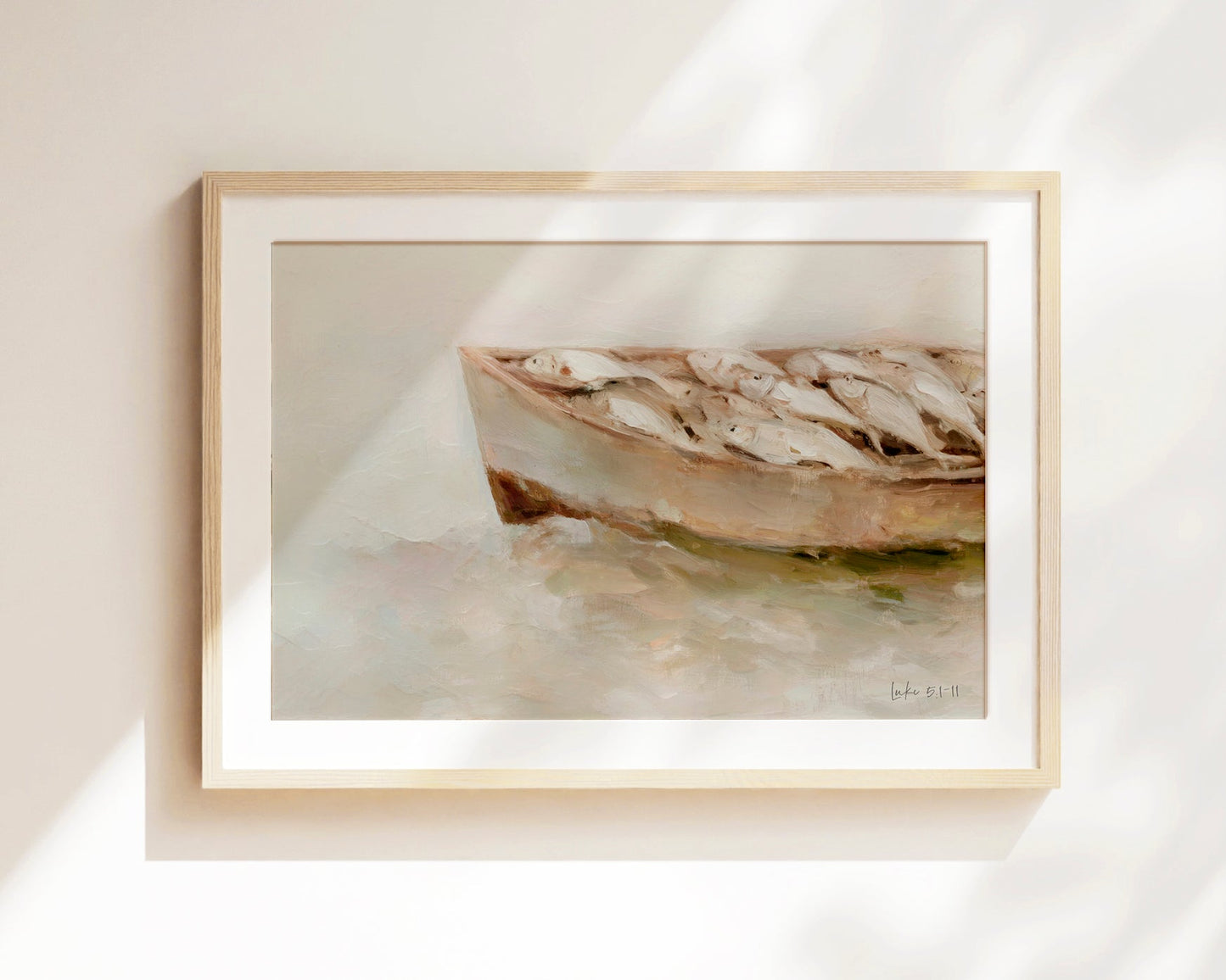 Boat full of Fish print: (unframed) /5x7