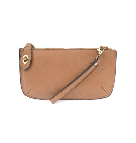 Camel Mini Crossbody Wristlet Clutch