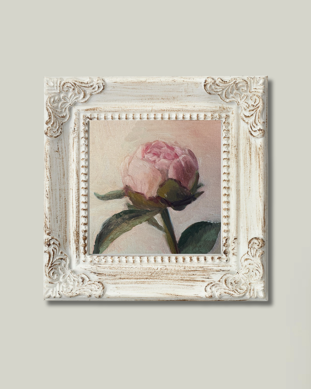 “A Simple Peony” Framed Mini Print