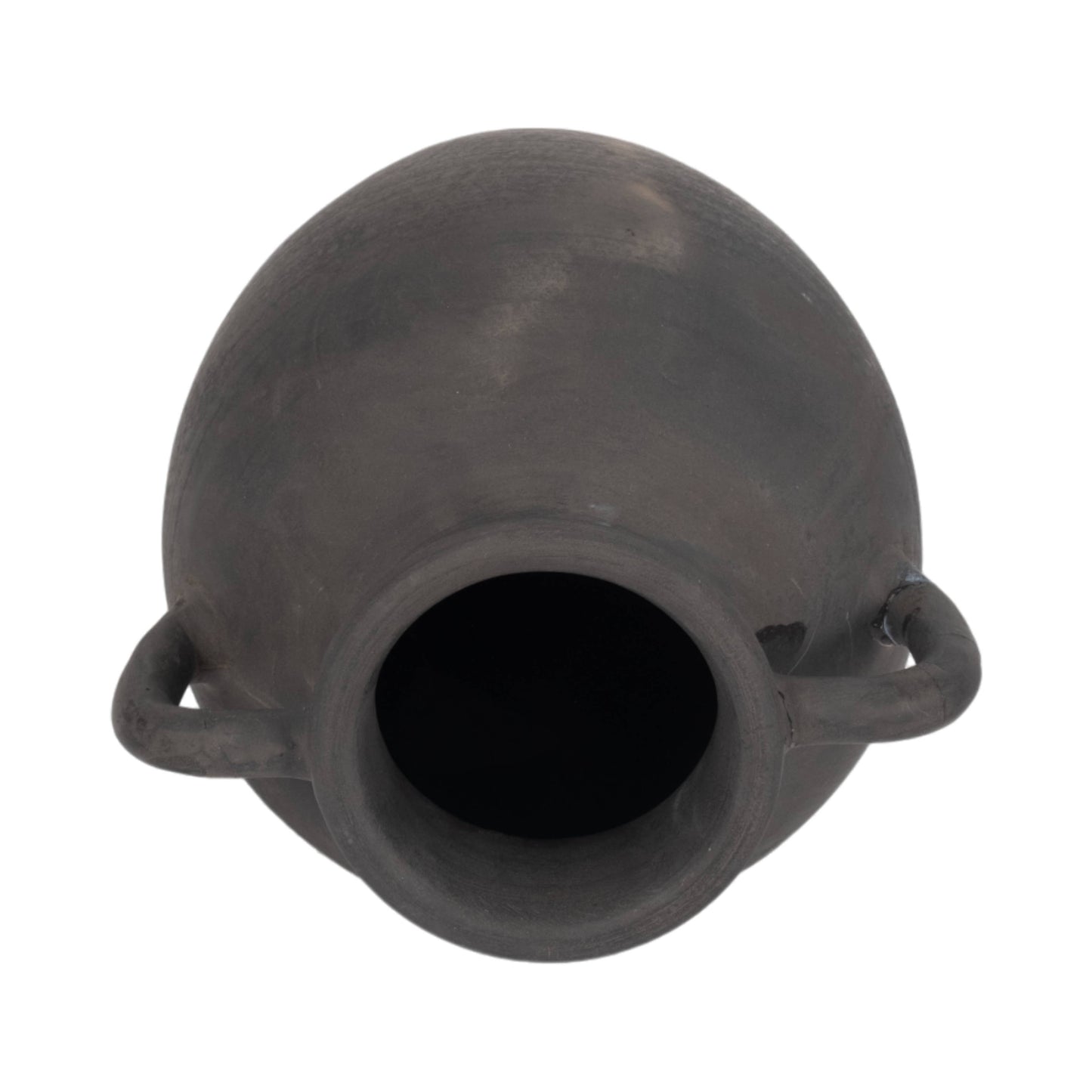 Ceramic Double Handles Decorative Vase - Black
