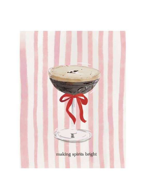 ESPRESSO MARTINI HOLIDAY -MAKING SPIRITS BRIGHT-Note Card 