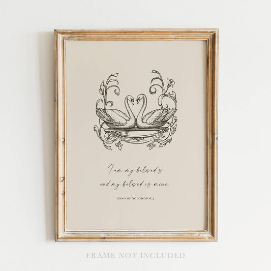 Beloved Christian Art Print, Canvas, Decor, Gift: 5x7 Heirloom Print (Unframed)