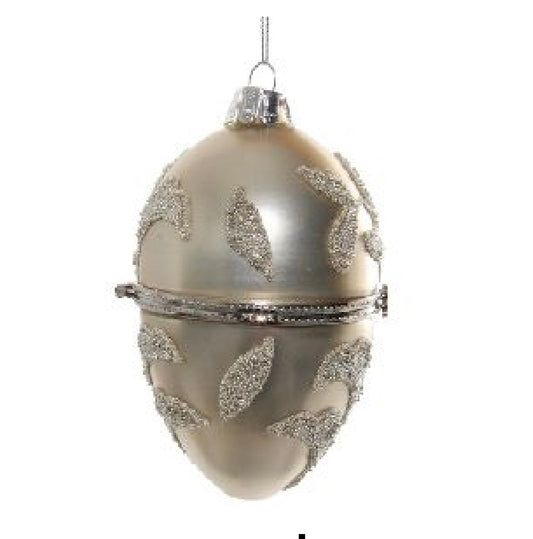 Glass opening egg champagne gold