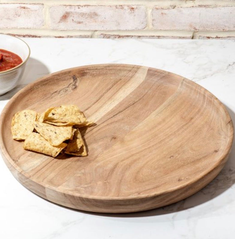 ACACIA WOOD SNACK TRAY