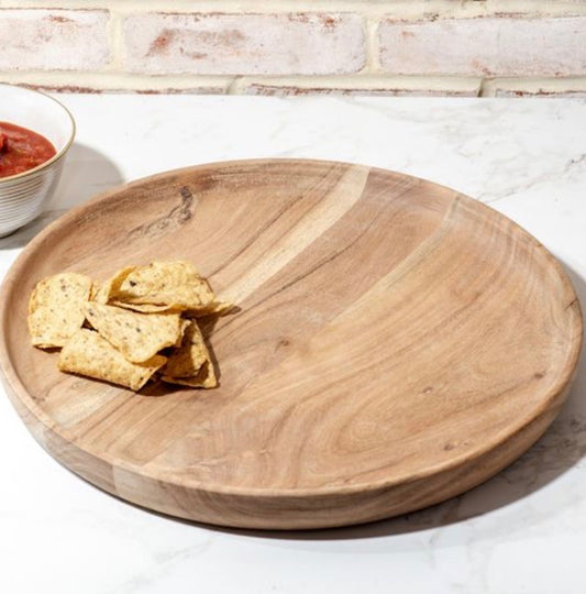 ACACIA WOOD SNACK TRAY