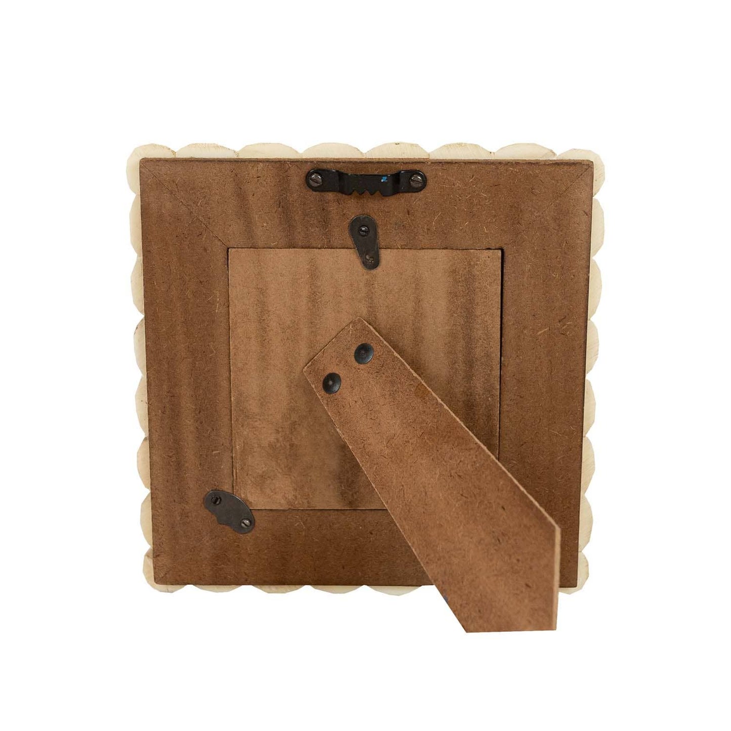 Emery 4x4 Photo Scallop Picture Frame White Bone
