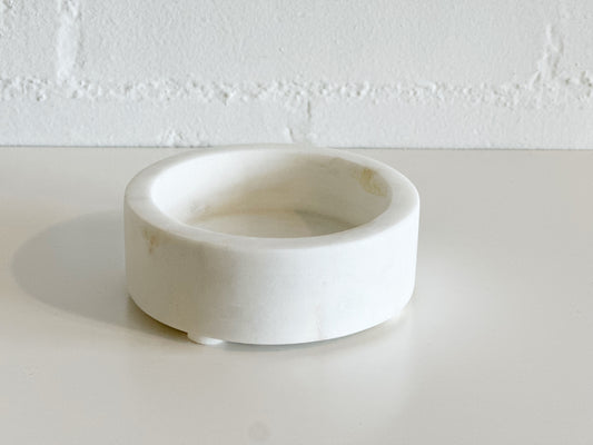 White Round Marble Tray