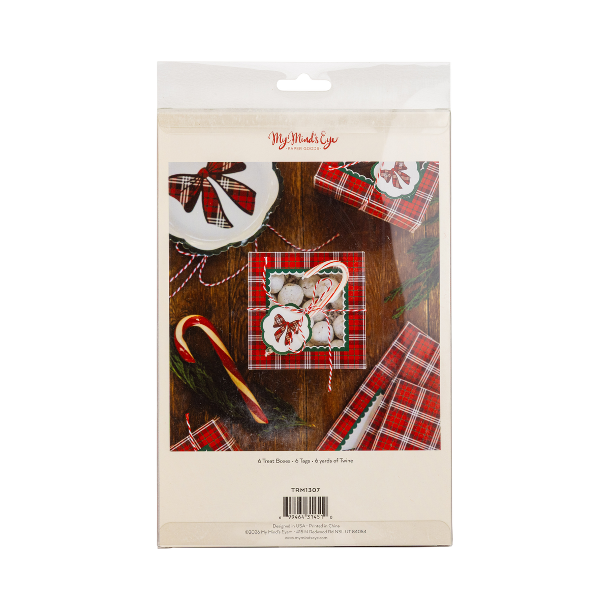 TRM1307 - Plaid Bow Cookie Boxes