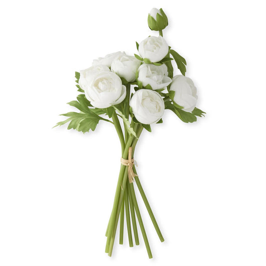 WHITE REAL TOUCH RANUNCULUS BUNDLE