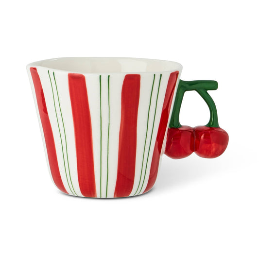 15oz Hand Painted Cherry Handle Mug