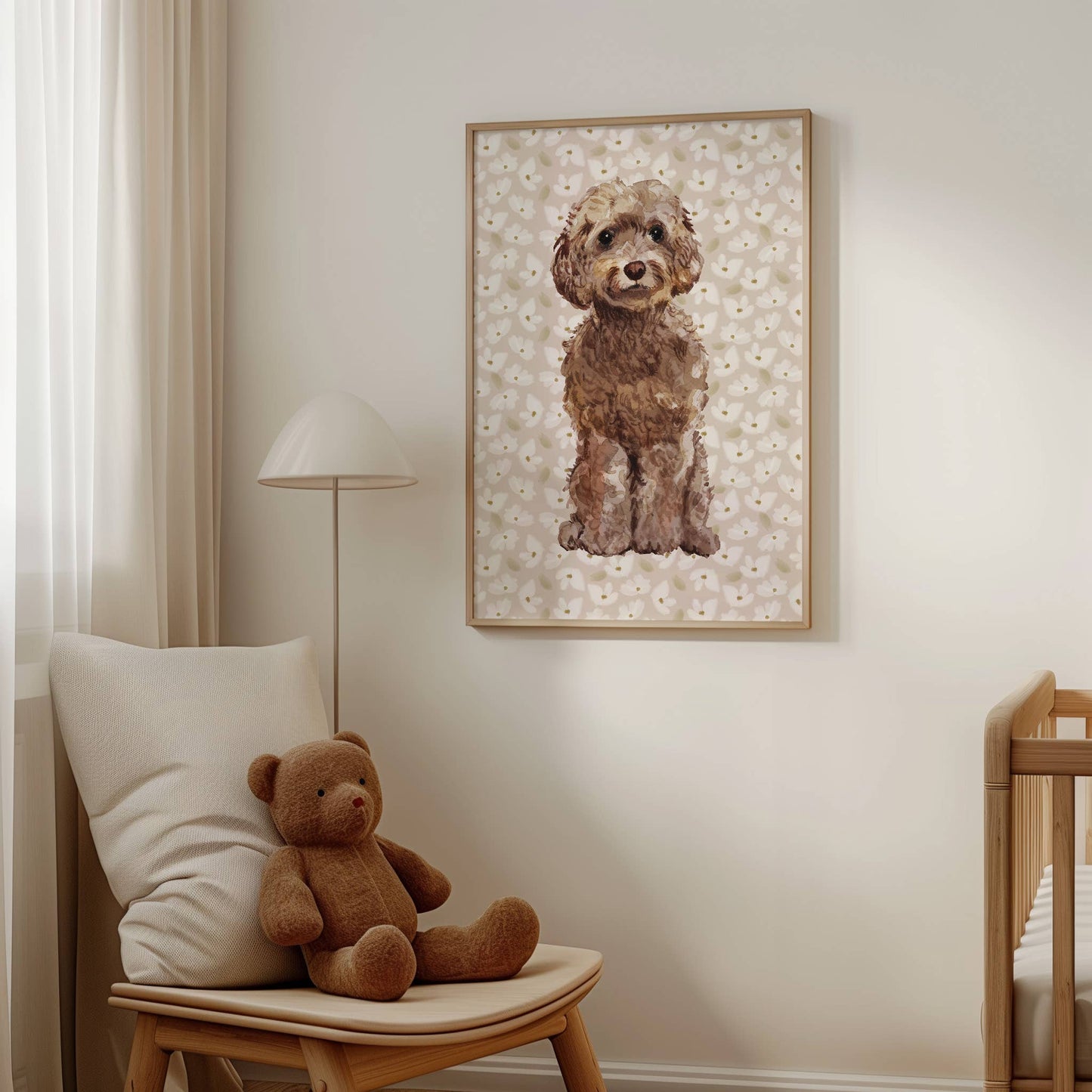 Cockapoo Dog Wall Art: 5" x 7" (vertical)