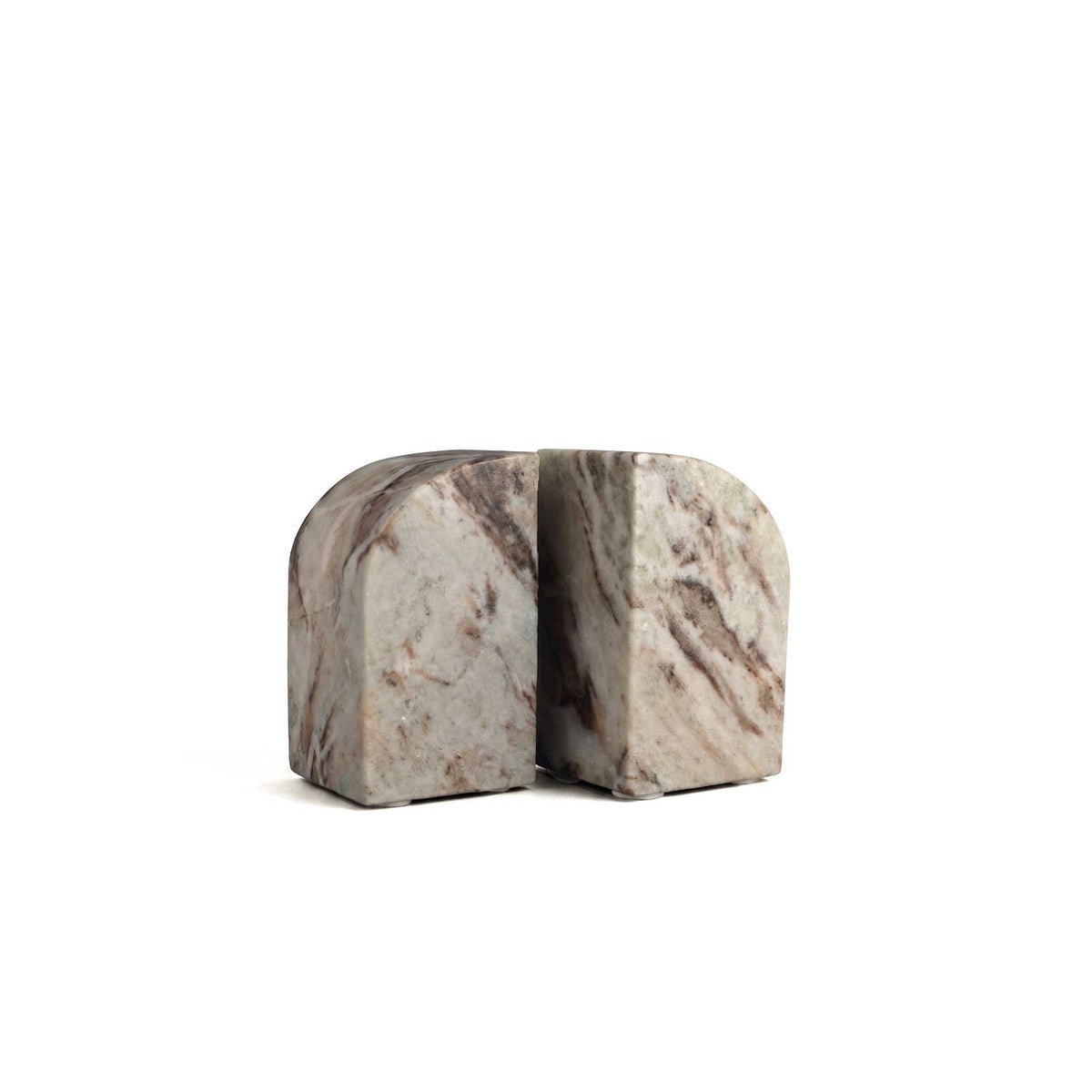 Toronto Marble Bookend Set of 2: Beige / Marble