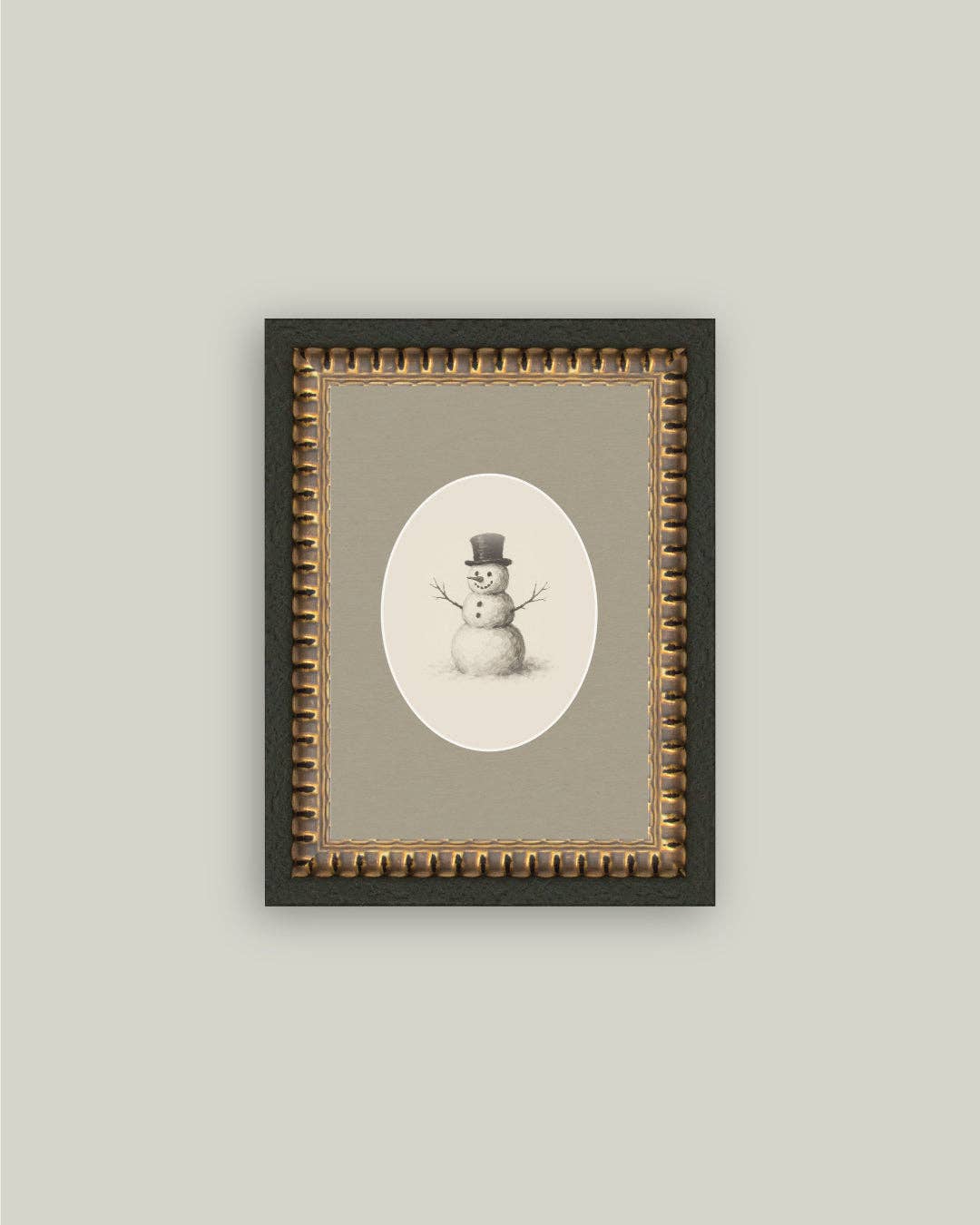 Oval Snowman: 5x7