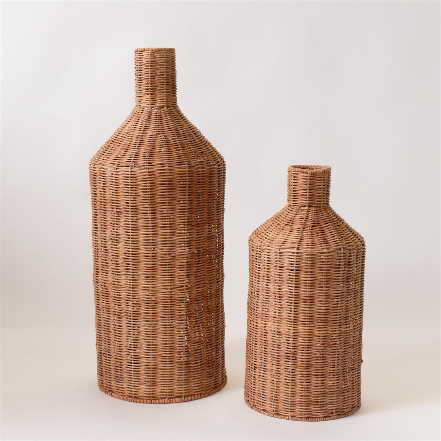 Tall Woven Rattan Open Bottom Vase