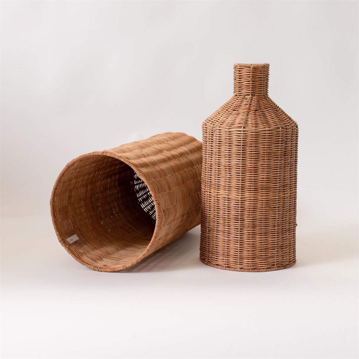 Tall Woven Rattan Open Bottom Vase