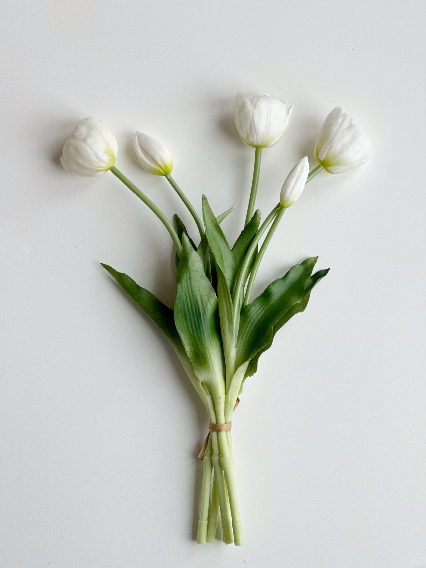 REAL TOUCH TULIP BUNDLE WHITE