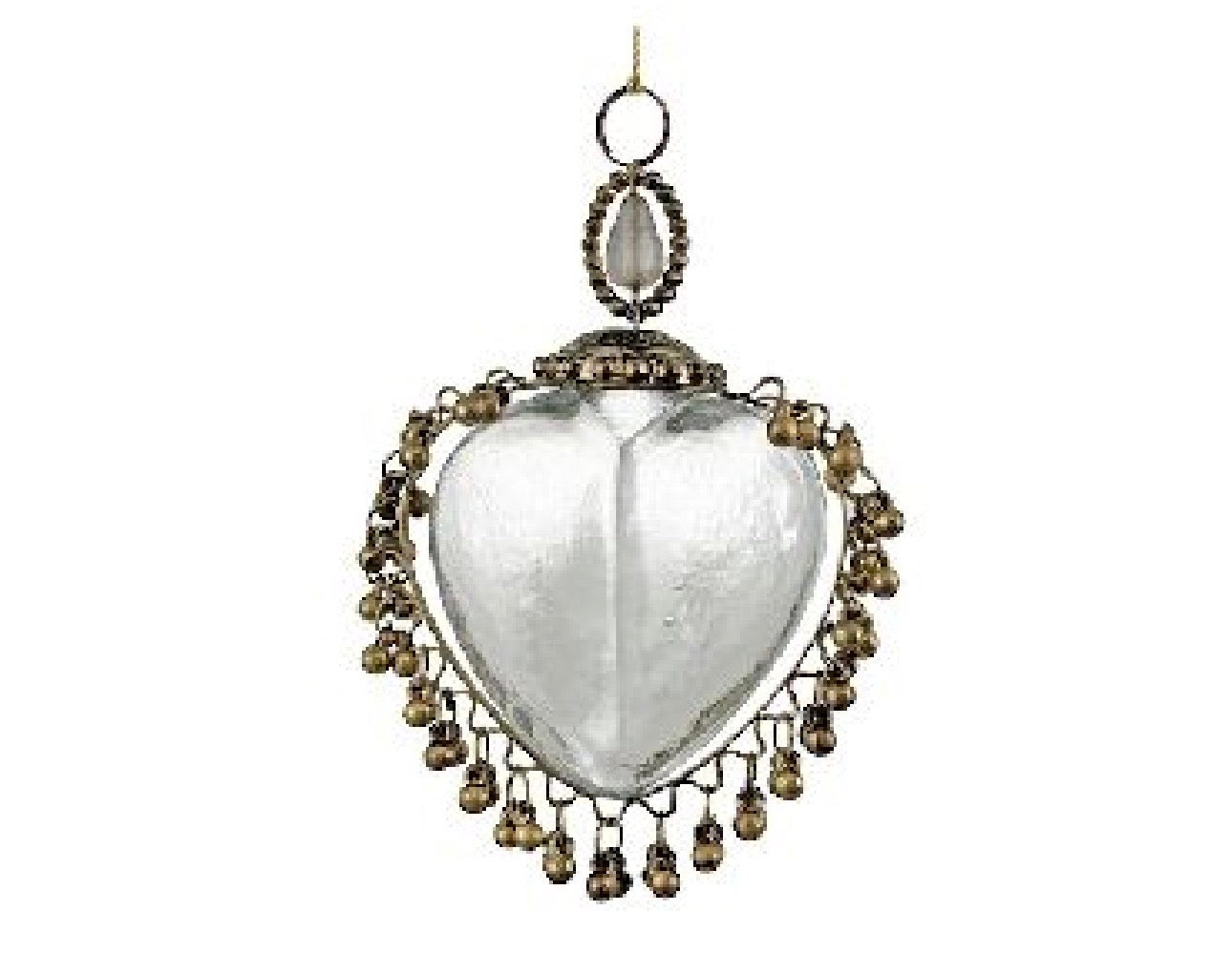 Glass burning heart clear