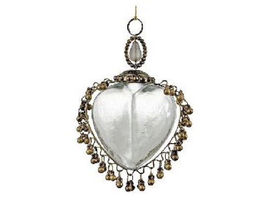 Glass burning heart clear
