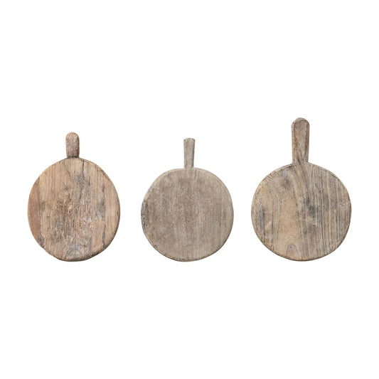Found Decorative Wood Bread Board with Handle