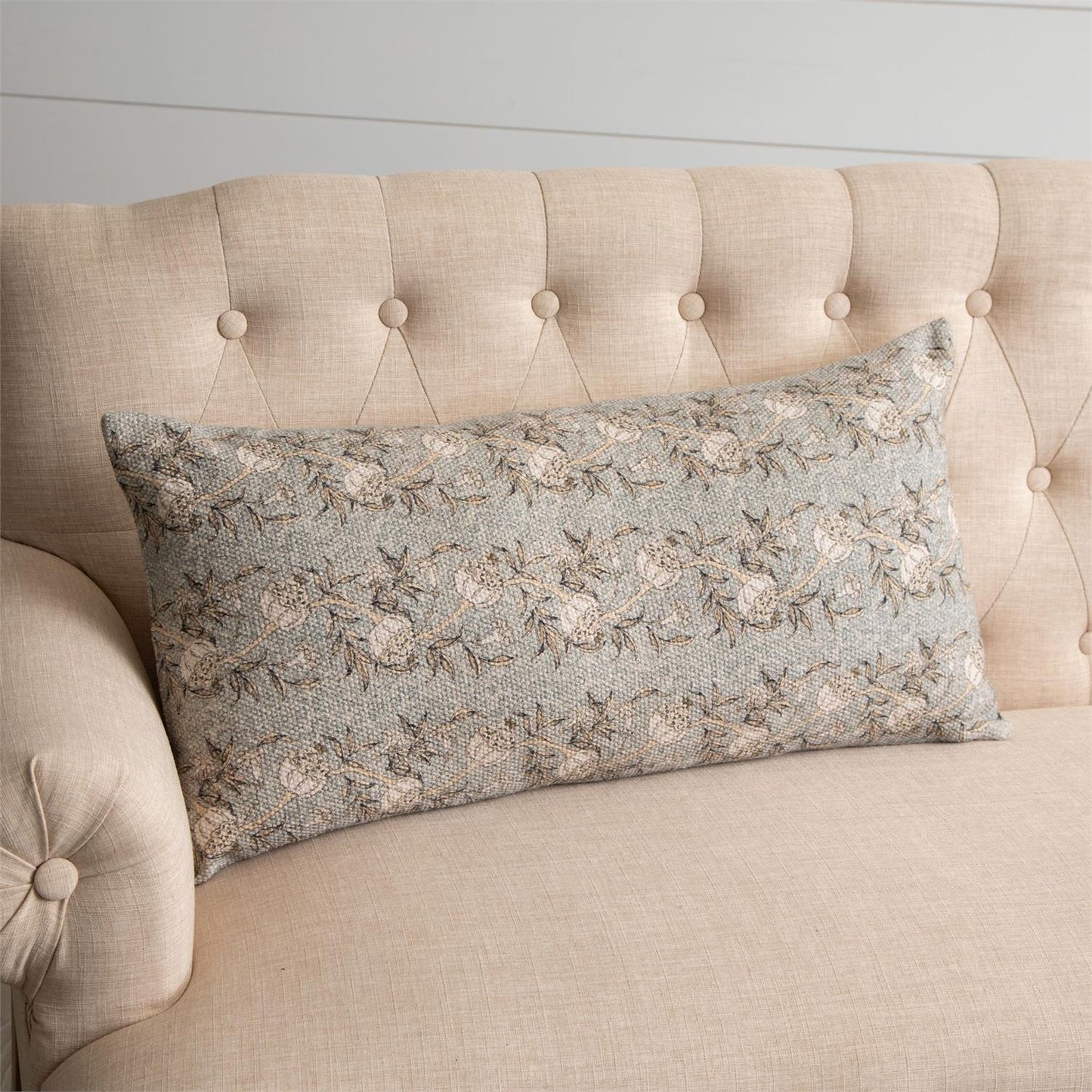 Lumber Pillow - Dusty Blue Floral