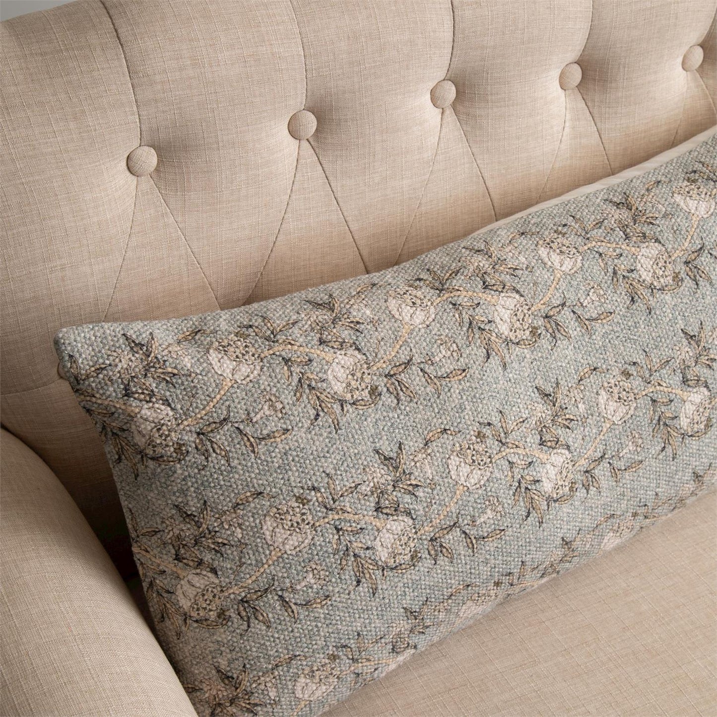 Lumber Pillow - Dusty Blue Floral