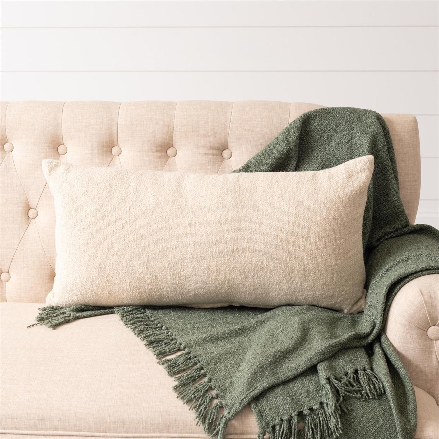 Lumbar Pillow - Boucle Cream