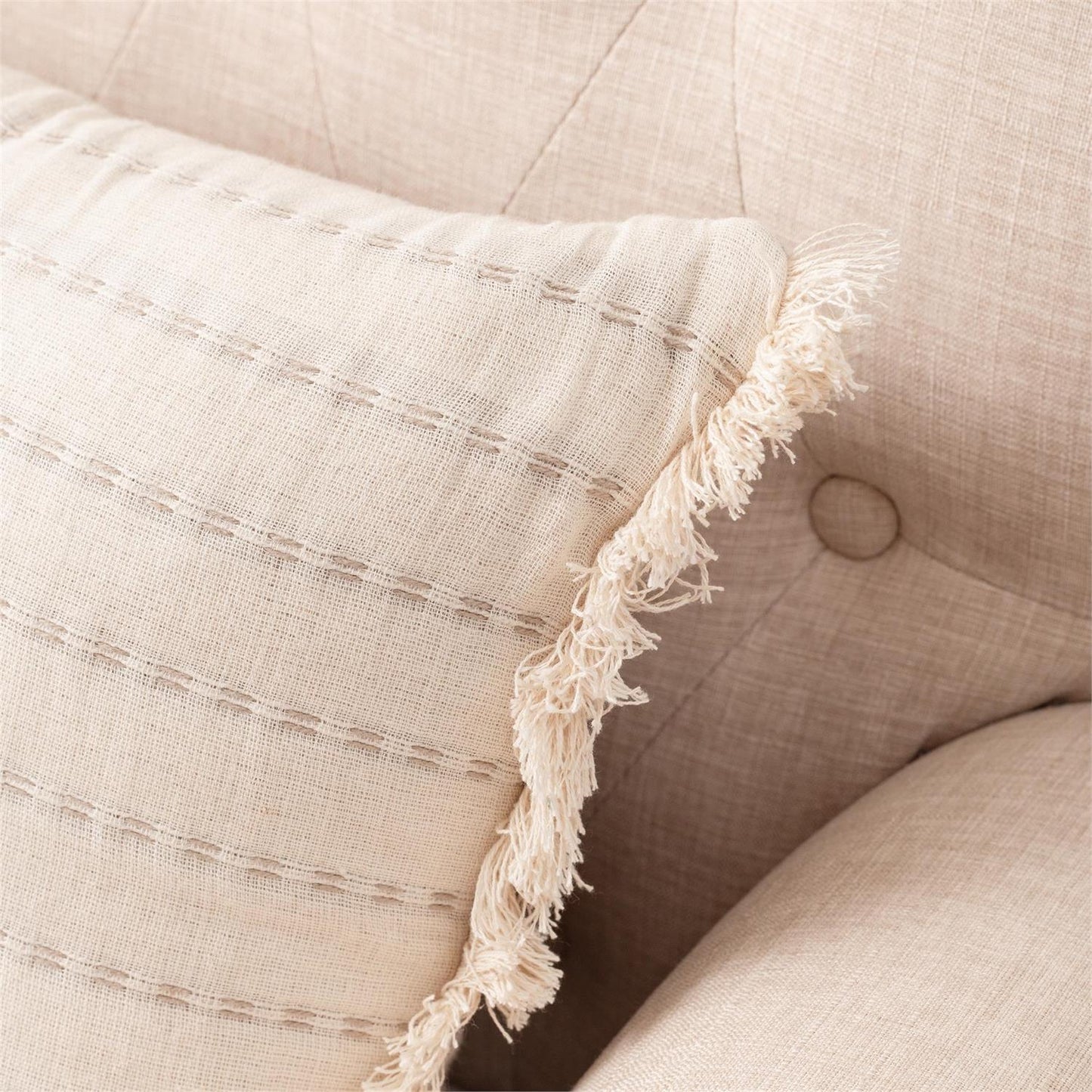Double Weave Striped Lumbar Pillow