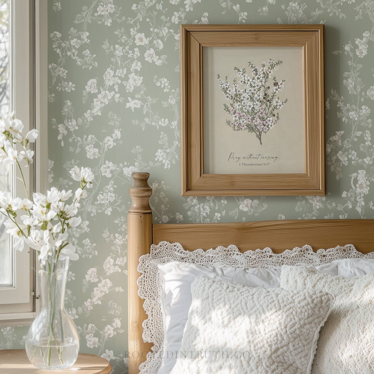 Pray without Ceasing Wall Art Print Christian Gift Decor: 8x10