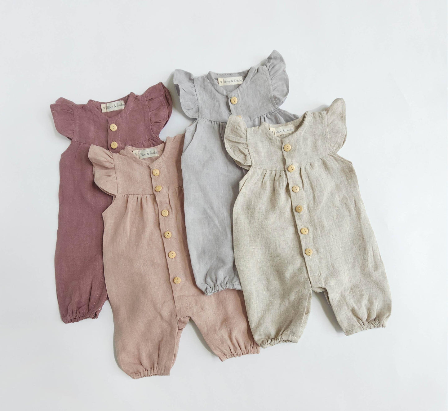 Jennifer Linen Jumper + Bow: Oat| Natural Linen / 6-12 monthUS numeric