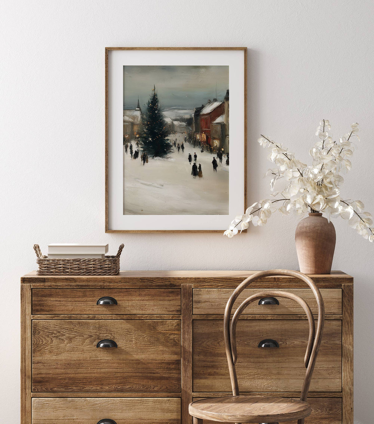 Winter Village Art Print: 11"x14"