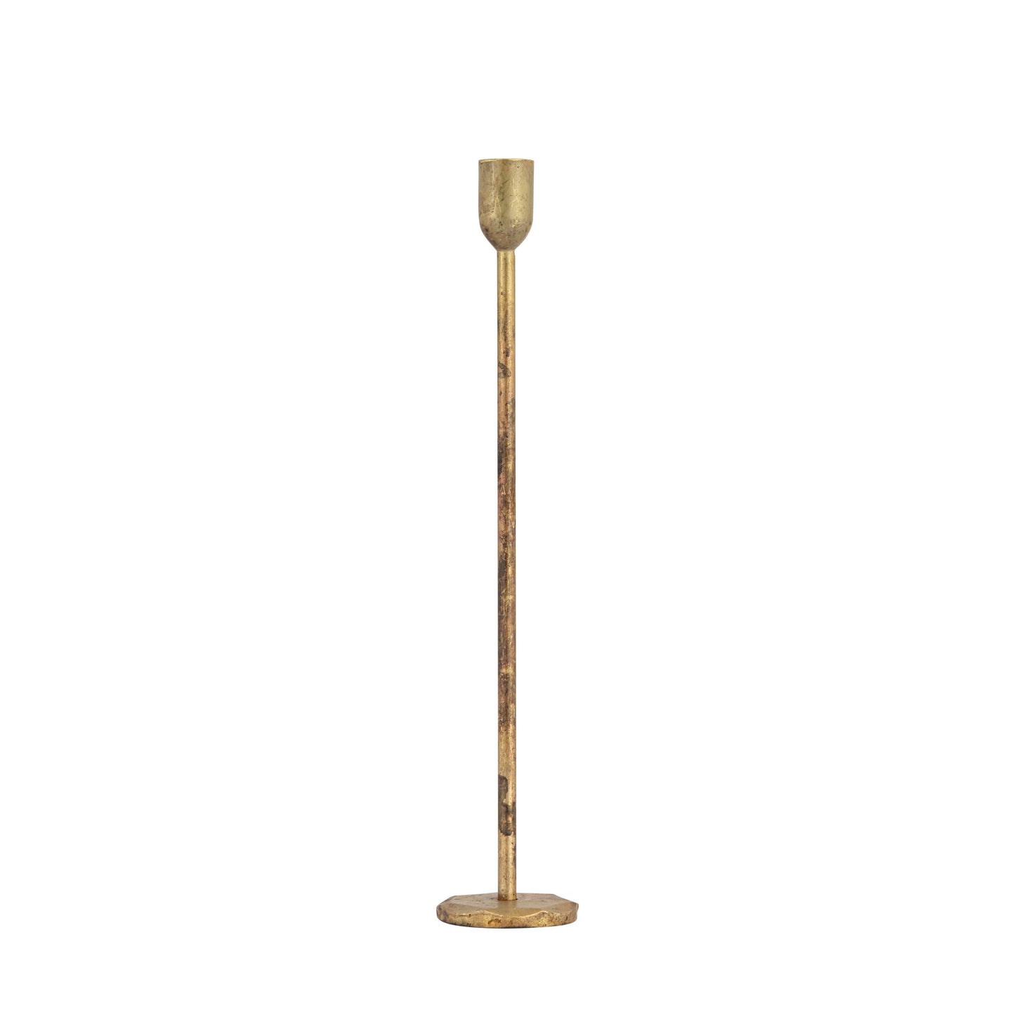 Tall Candle Holder Old Brass