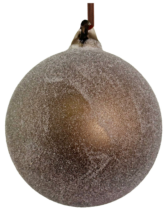 Sugared Glass Ball Ornament