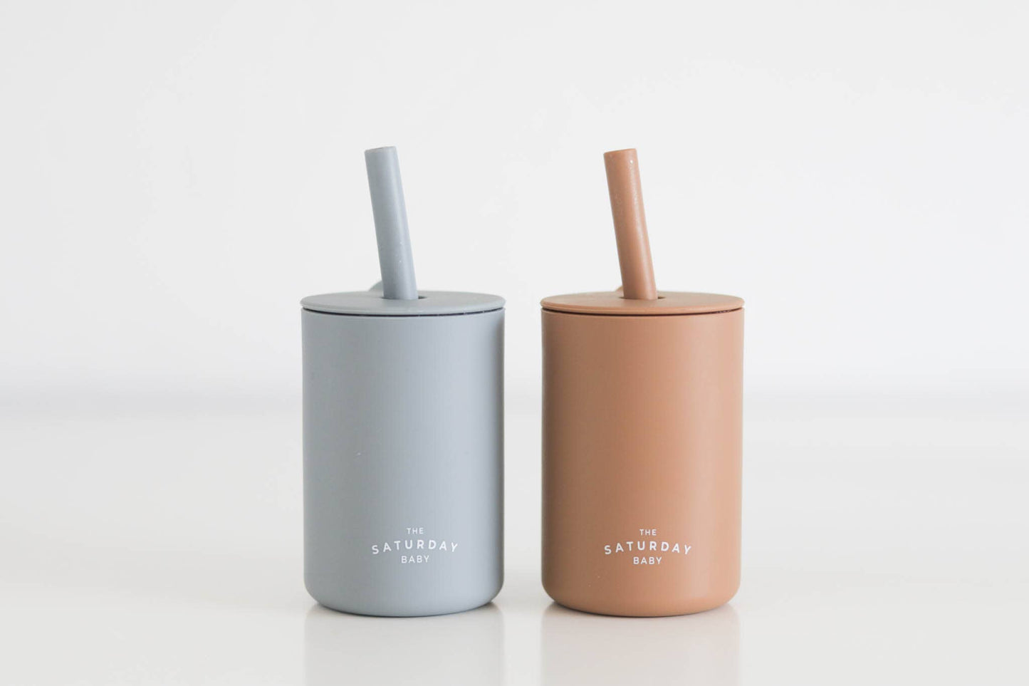 The Saturday Baby Silicone Straw Cup: Sand