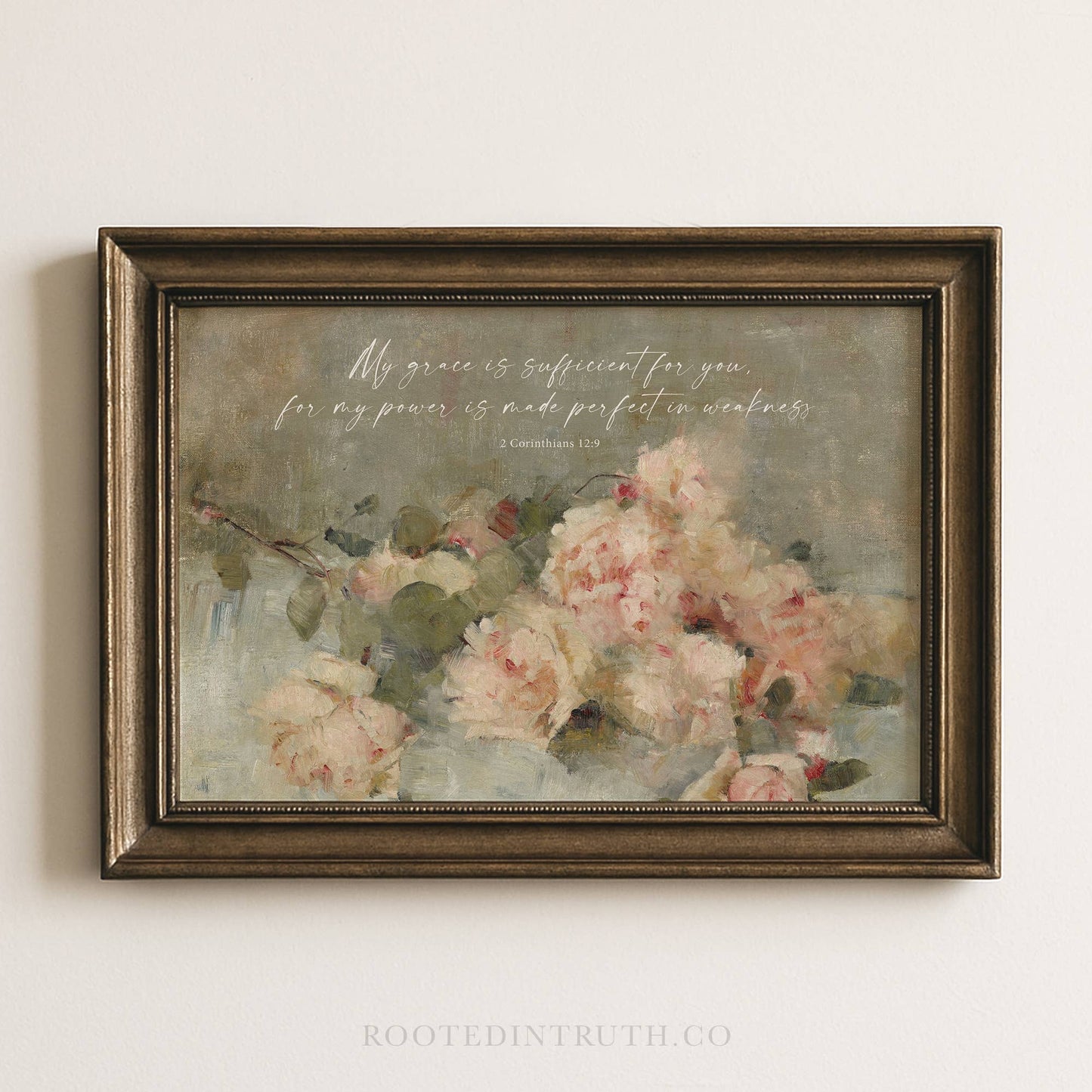 Grace is Sufficient - Wall Art Print Christian Gift Decor: 5x7