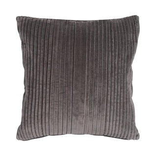 Maisie 20" Square Pleated Pillow, Grey