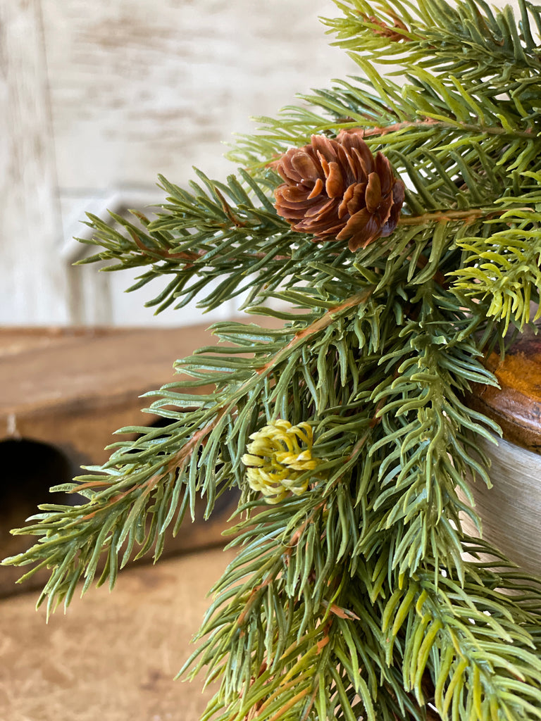 White Spruce Candle Ring Wreath