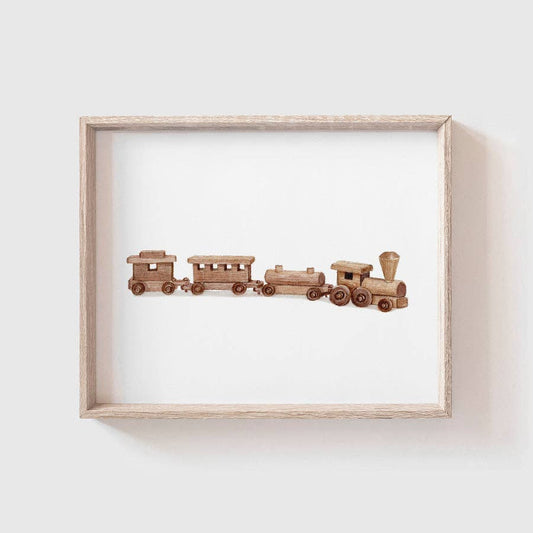 Toy Train Art Print: Landscape (horizontal) / 5 x 7"