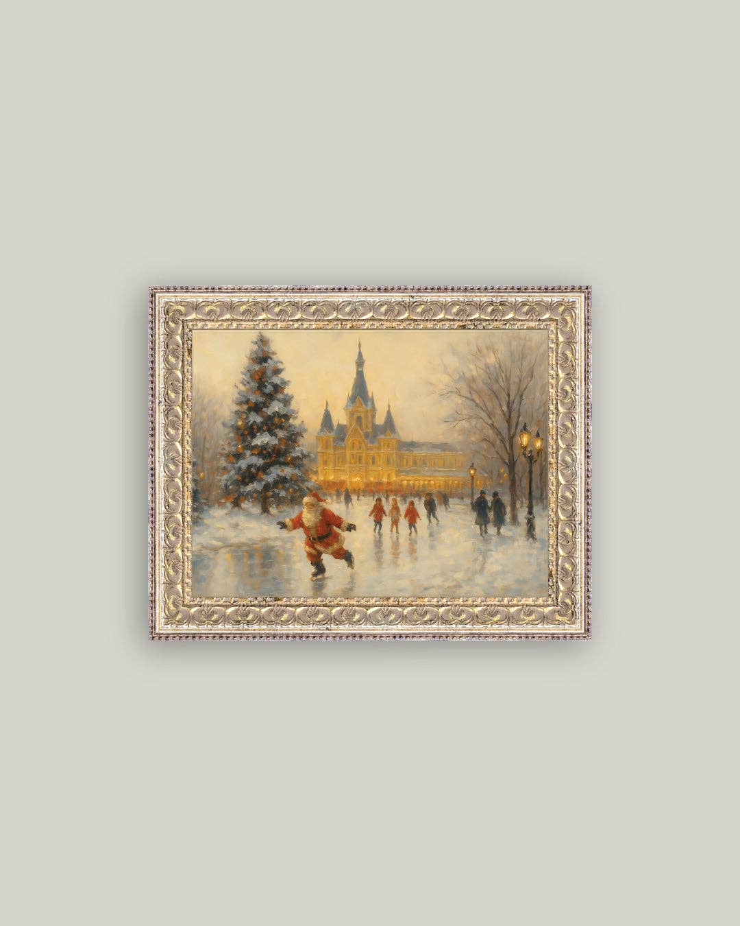 Skating Santa: 10x8