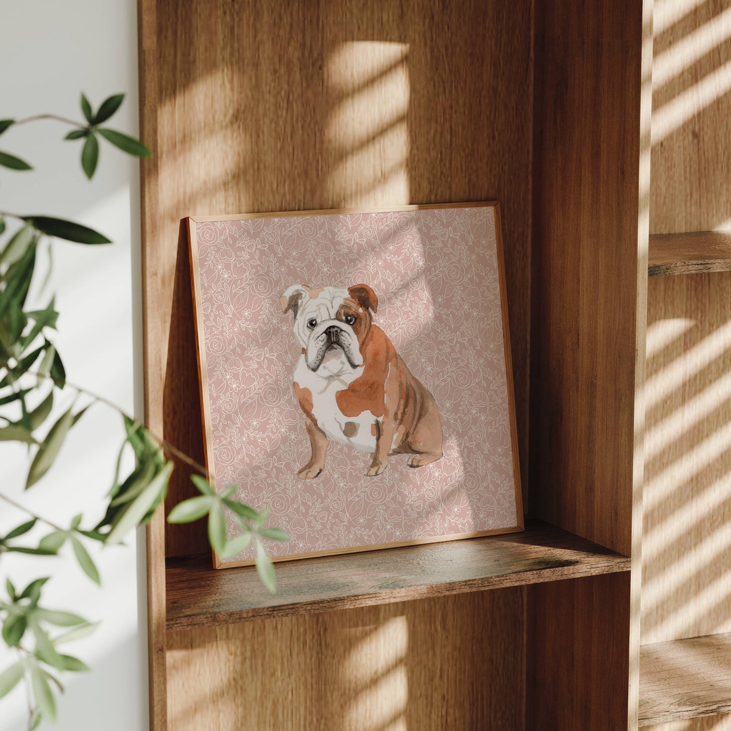 English Bulldog Wall Art: 5" x 7" (vertical)