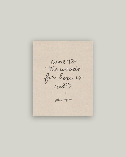 Come To The Woods Antique Artist Board 11x14