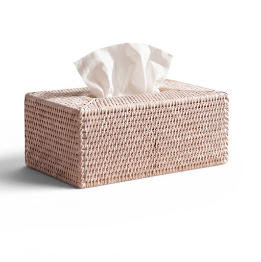 Rectangular  Tissue Box : White